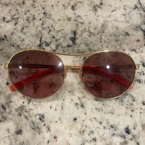 TORY BURCH Sunglasses Gold frame with Coral accents